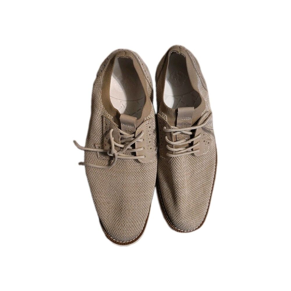 Docker Men’s Einstein Shoes SZ 10.5 W Oatmeal Knit Leather Loafers Oxford